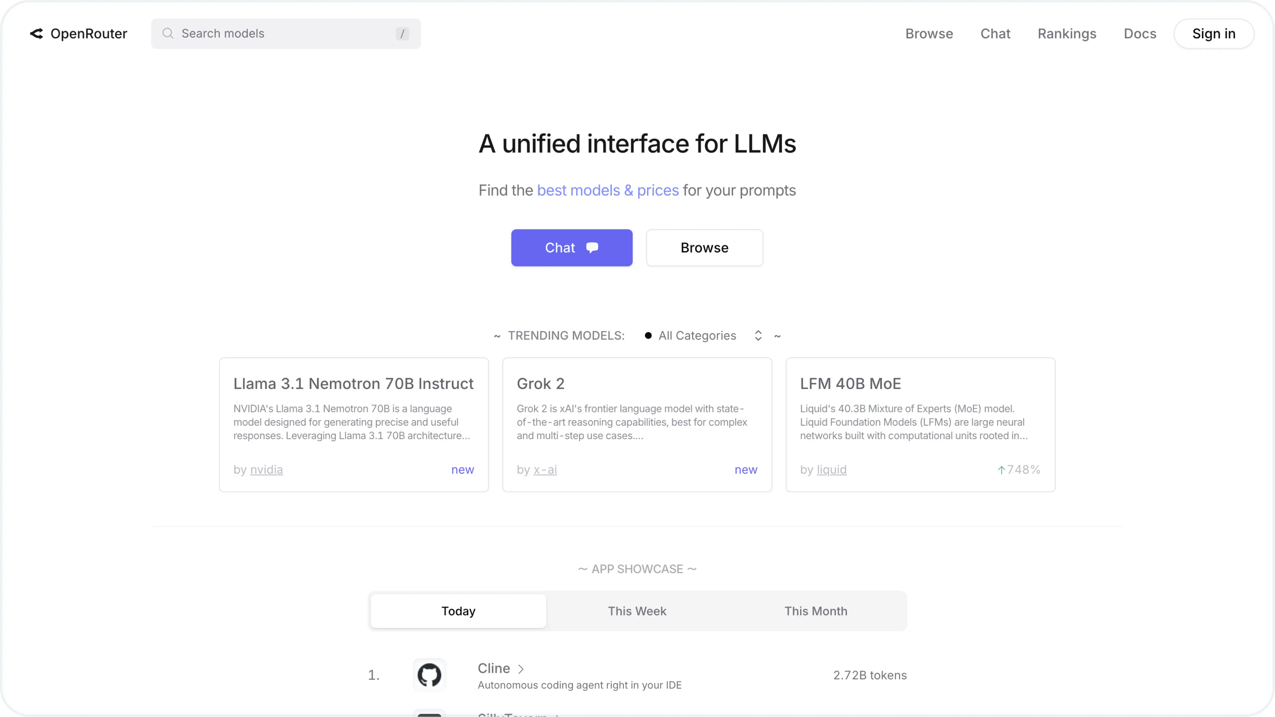 OpenRouter: LLM API Provider